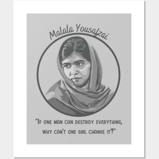 Malala Yousafzai Portrait and Quote Posters and Art